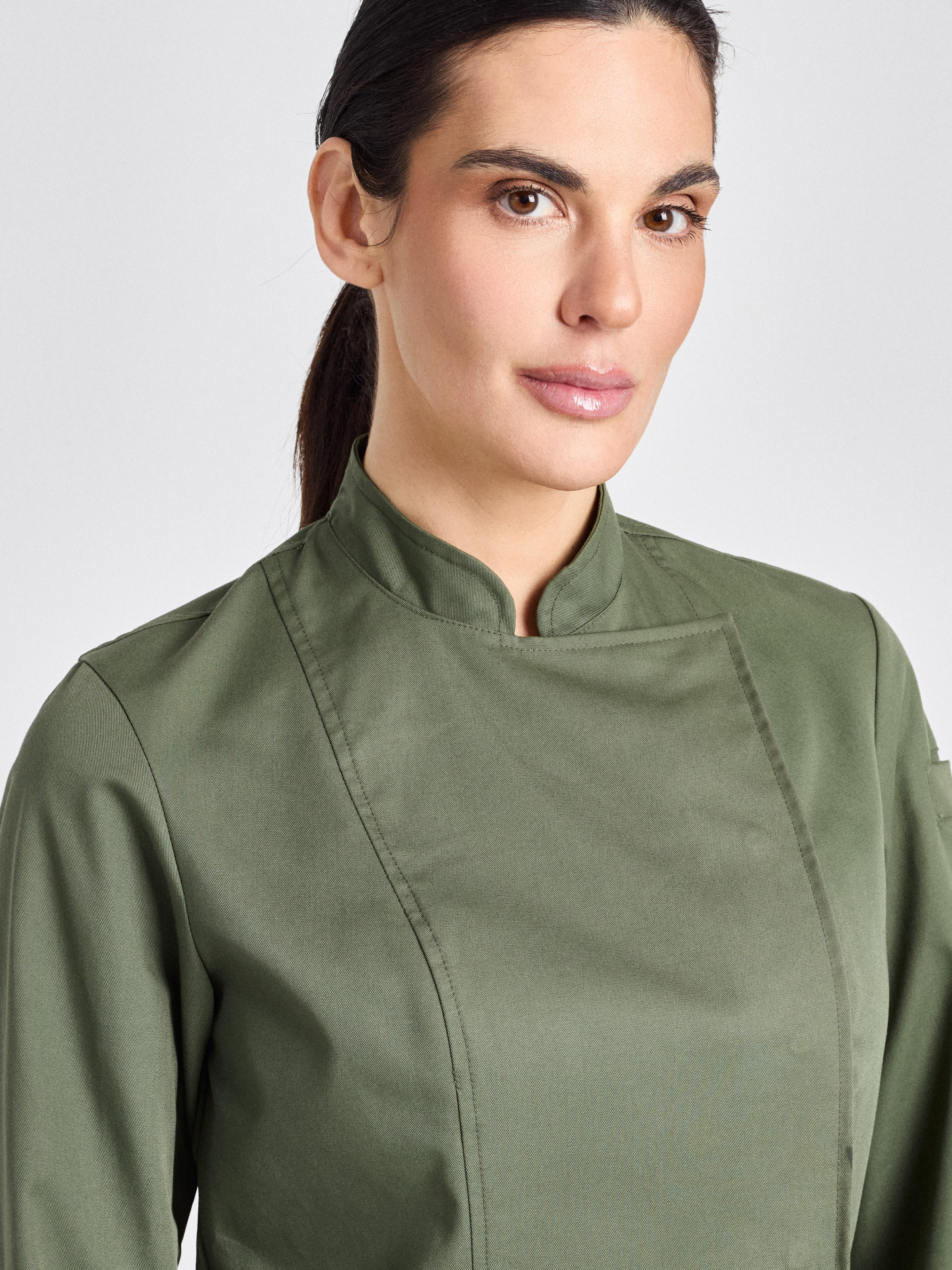 Kochjacke Rimini-Bene Lady Classic - olive